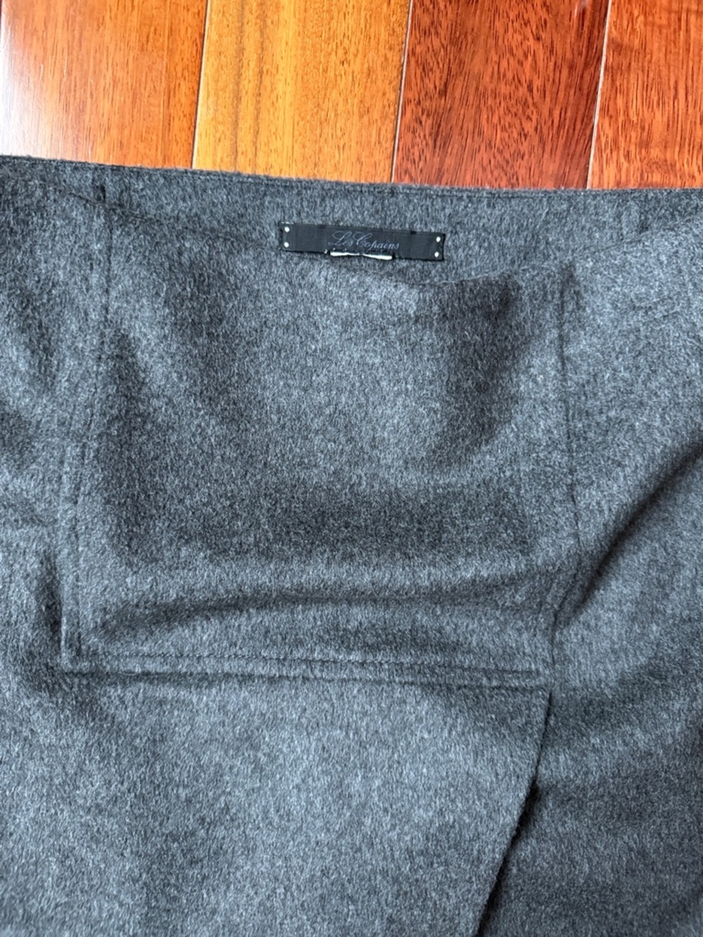 Les Copains Charcoal Gray Wool Pencil Skirt